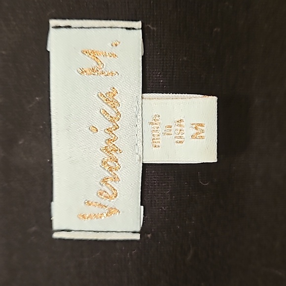 💕VERONICA M💕 Open Front 3/4 Ruffle Bell Sleeve Jacket ~ Black Medium - Picture 5 of 6